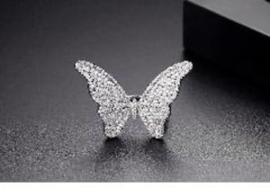 Eye Catching Silver Butterfly Ring