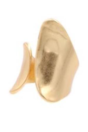 Hammered Worn Gold Adjustable Ring