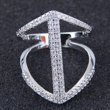Load image into Gallery viewer, Gold Studded Cubic Zirconia Fashion Ring