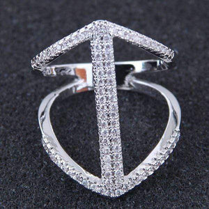 Gold Studded Cubic Zirconia Fashion Ring