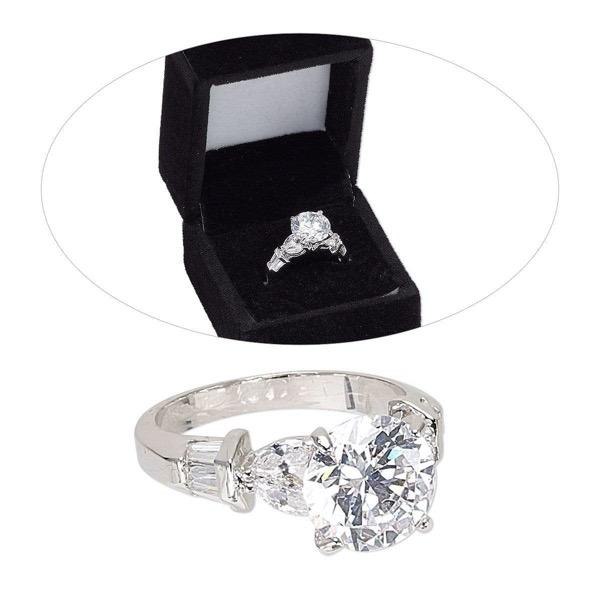 Solitaire Diamond Zirconia Ring