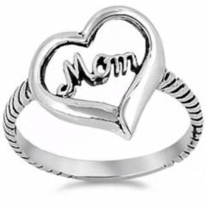 Womens Sterling Silver.925 Mom Ring Size 7 Fine Jewelry