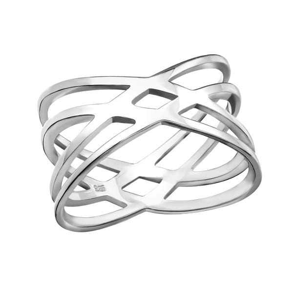 Sterling Silver Intertwining Ring