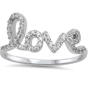 Sterling Silver Love Ring