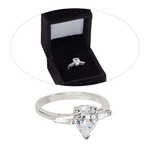 Teardrop Zirconia Design Ring