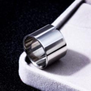 Mens Titanium & Stainless Steel Band Rings Silver Solid Fashion Ring Jewelry